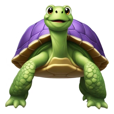 Une tortue se reposant sur une étoile violette sticker