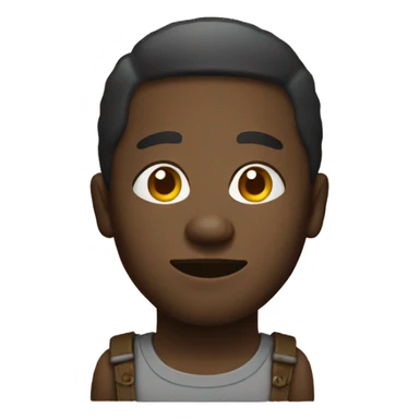 Black person with wood sticker