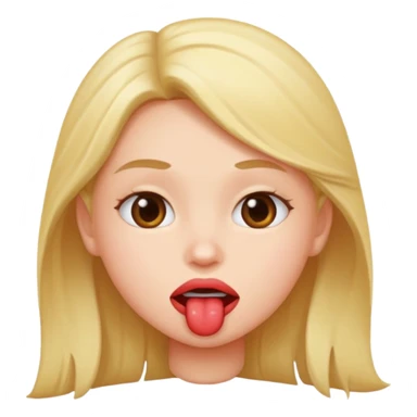 Lip biting cute sticker