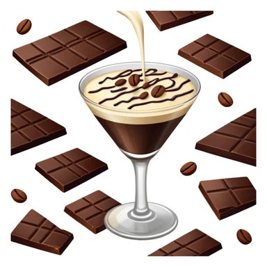 Espresso martini chocolate bark sticker