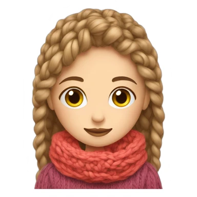 girl knits sticker