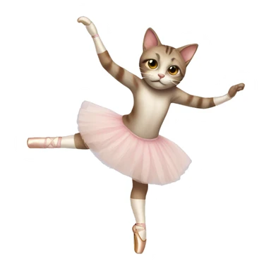 Cat in pointe shoes sticker