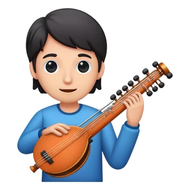 Person with musical instrument sticker