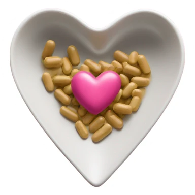 Supplement in a little heart shaped dish  sticker