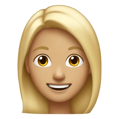 tan blonde girl smile  sticker