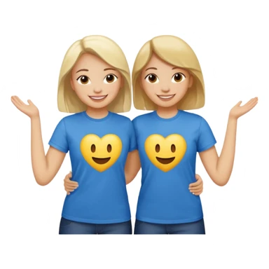 Two Girls with their arms around each other at summer camp sticker