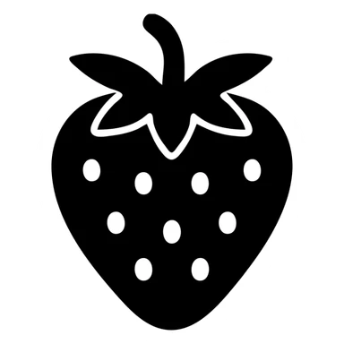 A single strawberry sticker