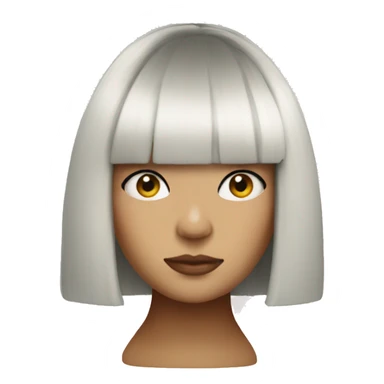 Sia wig hide eyes sticker