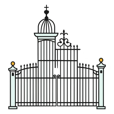 decorative iron fence sticker