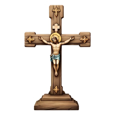 Religious cross sticker