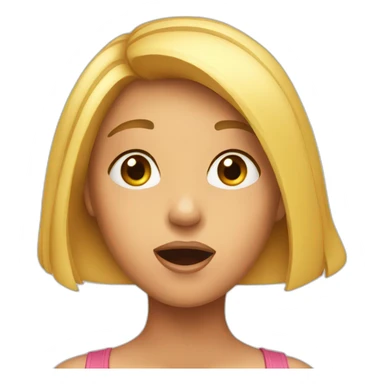 Surprised girl sticker