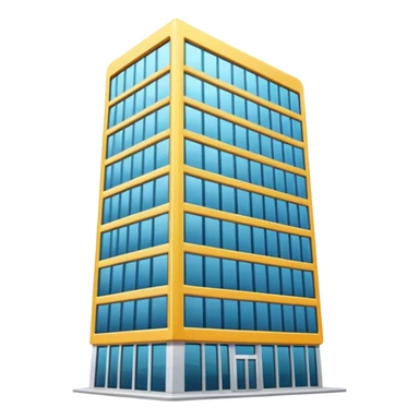 tall glass office building sticker