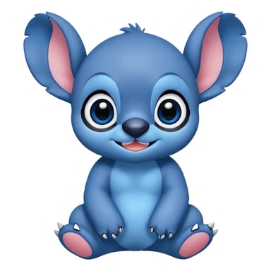 Cute adorable smiling chibi Stitch (full body) sticker