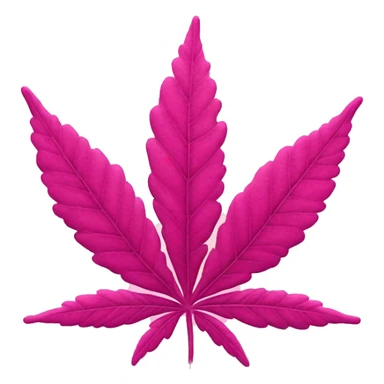 Pink marijuana leaf sticker