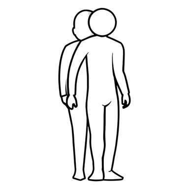 full body very skinny male figure standing sticker