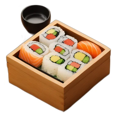 sushi bento wooden box sticker