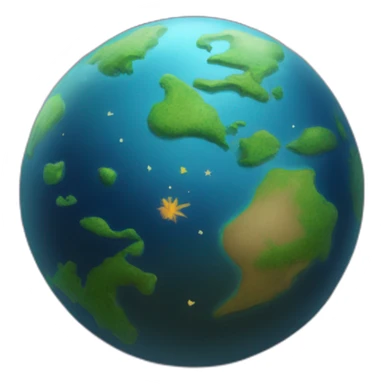 planet earth New Year's toy sticker