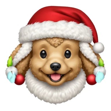 poodle santa sticker
