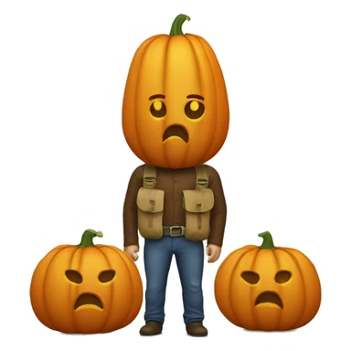 pumpkin and haysack sticker