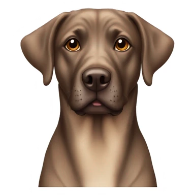 brindle lab dog with brown eyes sticker