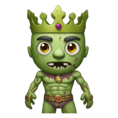 zombie king in boxers sticker