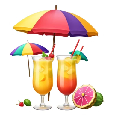 Tropical drinks in Cabo sticker