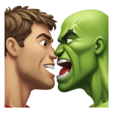 Spiderman kiss hulk sticker