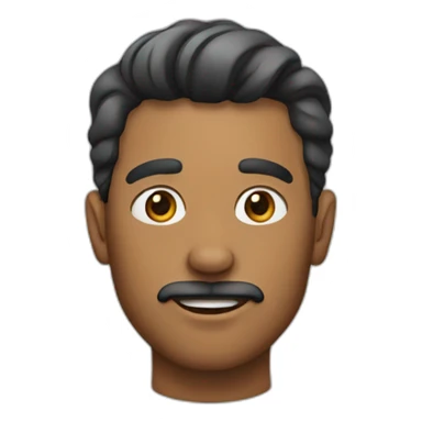 man whith dog face sticker