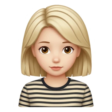 stripped shirt wearing Cute girl nice hair style. sticker