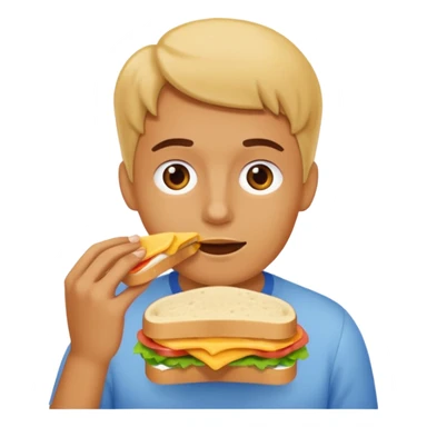 Create a person having lunch. sticker