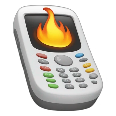 Un téléphone en feu sticker