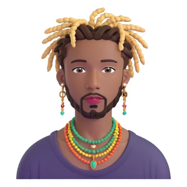 Brent Faiyaz with short dreads and jewelry sticker