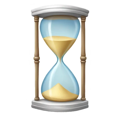 white hourglass sticker