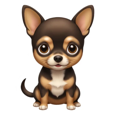Chihuahua noir marron sticker