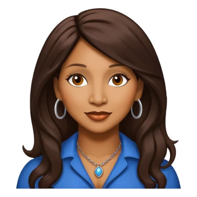 Trina Braxton with long dark brown hair sticker