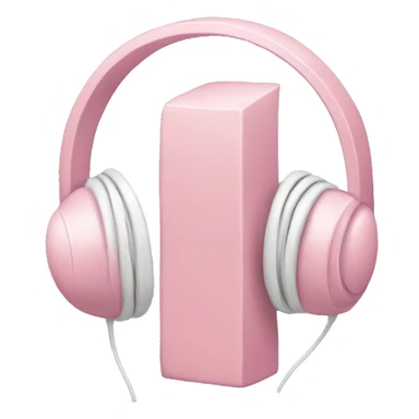 Pastel pink headphones sticker