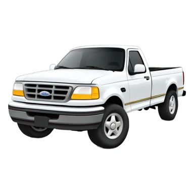 1995 short bed f150 white and gold sticker