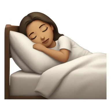 Brunette girl sleeping sticker