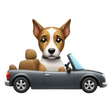 Dog driving a car sticker