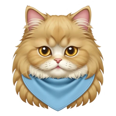 A Persian Cat Neck Wearing a Bibs sticker