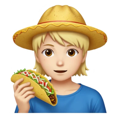 Perso d’anime qui mange un tacos sticker