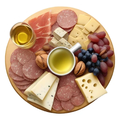 aesthetic charcuterie board with white wine  sticker