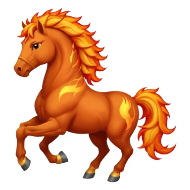 fire horse emoji to push notification . more fire on the horse look like hero sticker