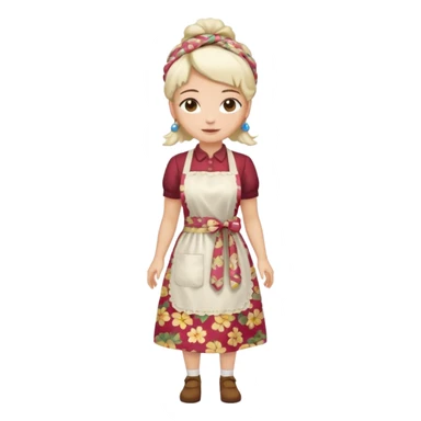 ligth woman wearing housewife clothes full body  sticker