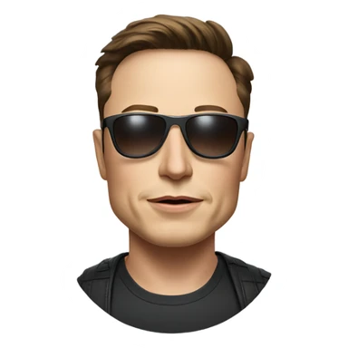 Elon musk with sunglasses sticker
