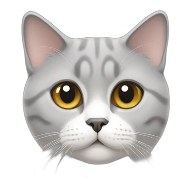 British shorthair cat face sticker