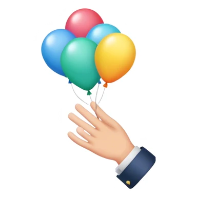 hand popping balloon sticker