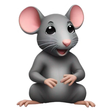 Rat at a rave sticker