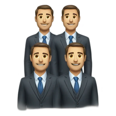 three businessman sticker