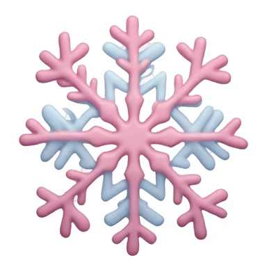 pastel pink snowflake  sticker